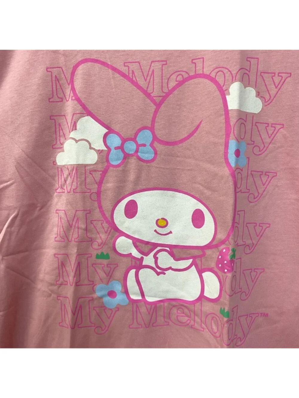 Sanrio My Melody Cute Graphic Design Pink T-Shirt Large